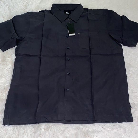 Quiksilver Mens Straight Polynosic Short Sleeve Shirt - Picture 3 of 4